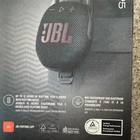 JBL Black and Orange Portable Speaker - Picture 7 of 7